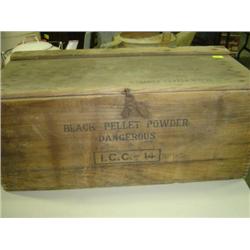 WOODEN BLACK PELLET POWDER BOX