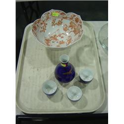 LOT OF 5 PIECES OF ORIENTAL POTTERY