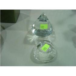 TIFFANY & COMPANY DIAMOND SHAPE GLASS PAPER WEIGHT