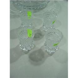 LOT OF 4 GLASS TOOTHPICK HOLDERS