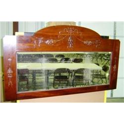 WALNUT FRAMED WALL MIRROR