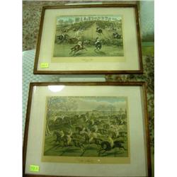 LOT OF 2 GRAND MILITARY STEEPLE CHASE PRINTS