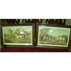 SET OF 2 HERRINGS FOX HUNTING PRINTS