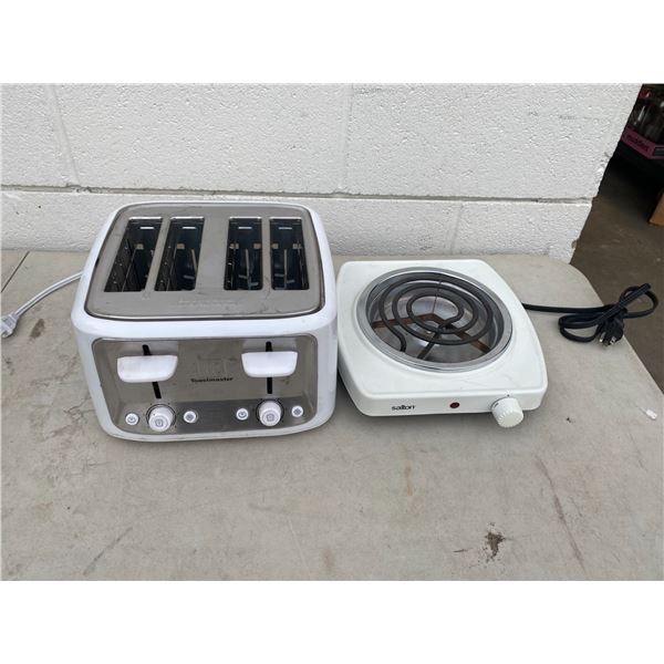 Hot plate and 4 slice toaster