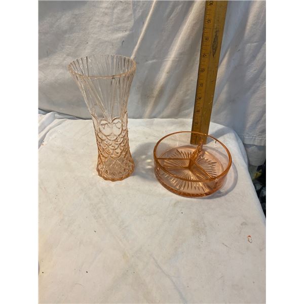 Depression glass dish has crack see picture