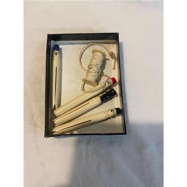 Antique clothes pegs