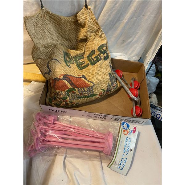Clothes pegs etc