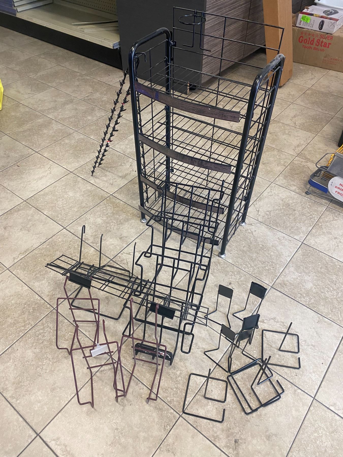 Display shelf and hanging racks