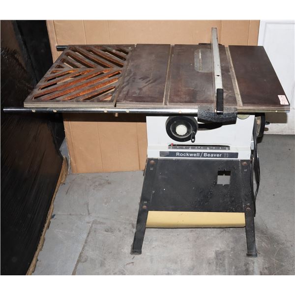 ROCKWELL/ BEAVER 1HP TABLE SAW ON STAND
