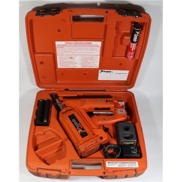 PASLODE IMPULSE NAILER IN CASE WITH BATTERIES AND