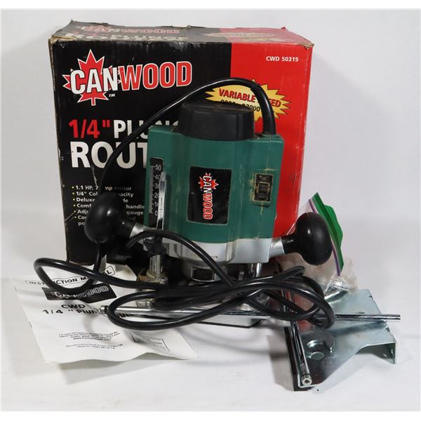 CANWOOD 1/4" VARIABLE SPEED PLUNGE ROUTER