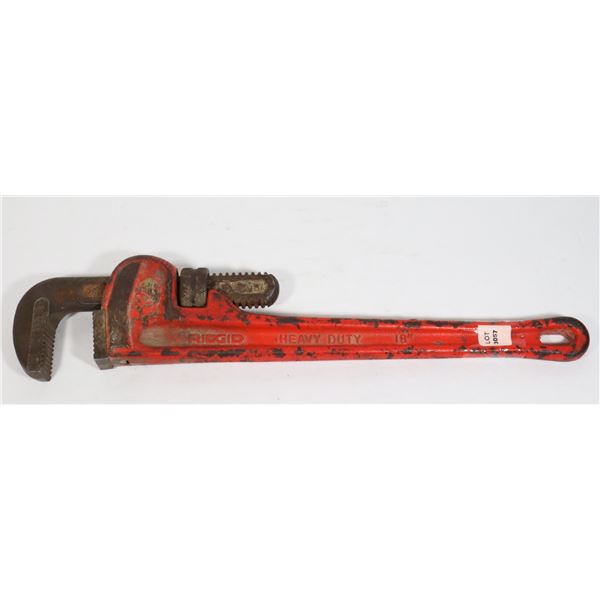 18  RIDGID HEAVY DUTY STEEL PIPE WRENCH