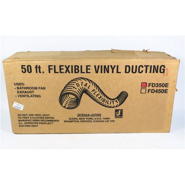 NEW 50' FLEXIBLE VINYL DUCTING