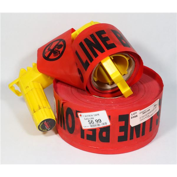 NEW ROLL OF CAUTION GAS LINE MARKER SOLD WITH