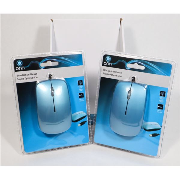 CASE OF ONN WIRED COMPUTER MICE (2 MICE IN CASE)