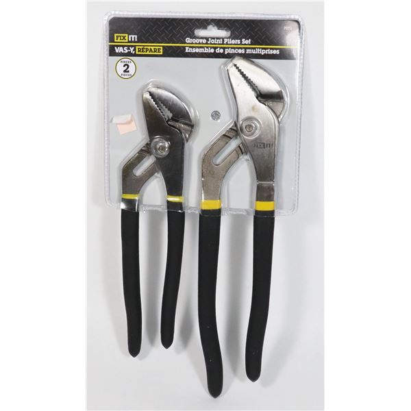 NEW FIX IT! 2 PACK GROOVE JOINT PLIERS SET