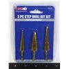 Image 1 : NEW 3PC STEP DRILL BIT SET