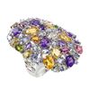 Image 1 : Natural Citrine Amethyst Tanzanite Ring