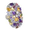 Image 2 : Natural Citrine Amethyst Tanzanite Ring