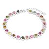 Image 1 : Natural Multi Color  Tourmaline Bracelet