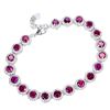 Image 1 : Natural Unheated  Rhodolite Garnet Bracelet