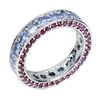 Image 1 : Natural Tanzanite Rhodolite Garnet Eternity Ring