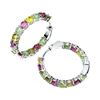 Image 2 : Natural Multi Color Tourmaline Earrings