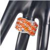 Image 2 : Natural Orange Opal Tanzanite Ring 7.5