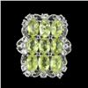 Image 1 : Natural Peridot  Aquamarine Ring