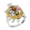 Image 2 : Natural Tourmaline &  Aquamarine  Ring