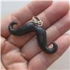 Image 1 : Natural Hand Carved Mustache Pendant