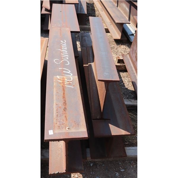 LARGE GROUP OF INDUSTRIAL STEEL BEAMS