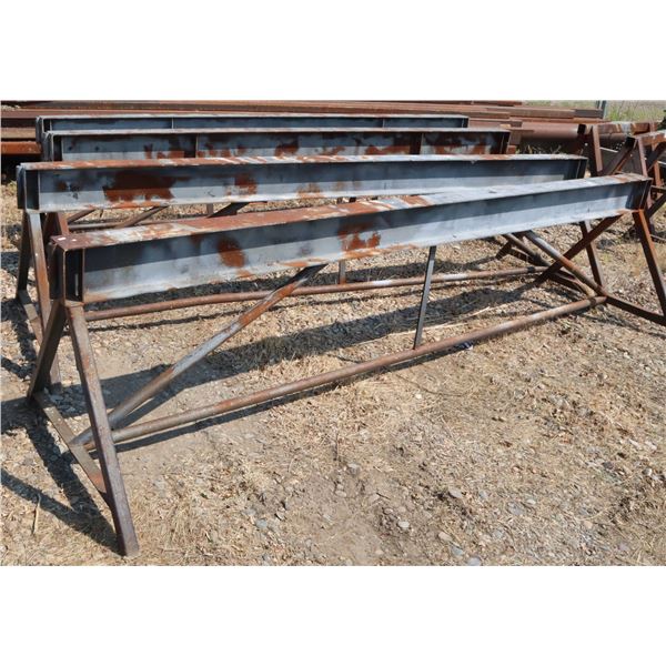 4 METAL WORKHORSES (APPROX 12' LONG EACH)
