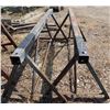 Image 1 : 2 METAL WORKHORSES (APPROX 8' LONG EACH)