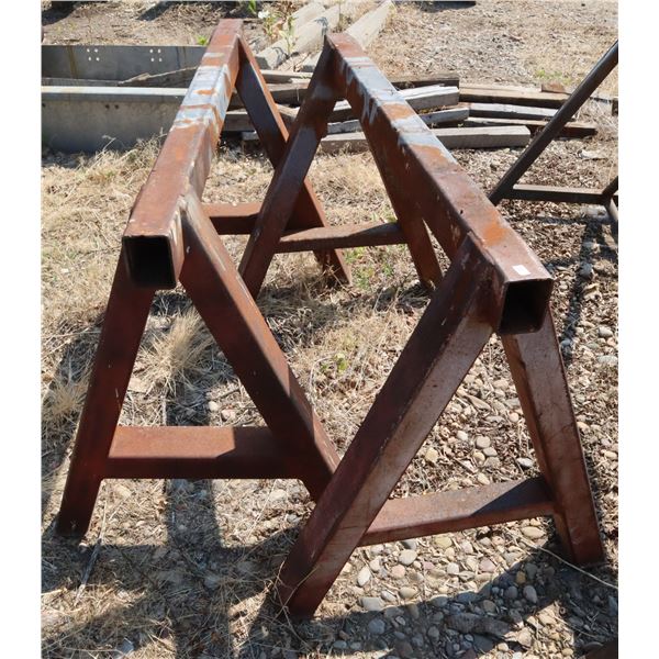 2 METAL WORKHORSES (APPROX 54" LONG EACH)