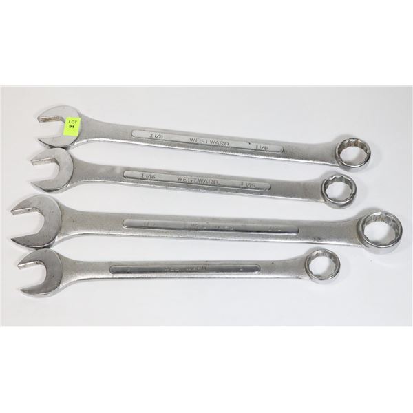 4 LARGE WESTWARD WRENCHES