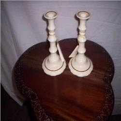 Pair of Lenox candle sticks dated 1981 8 1/2" tall