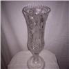 Image 1 : Cut glass footed vase 17" tall signed