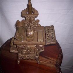 Cast iron stove with parts