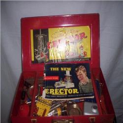 Erector set in metal box