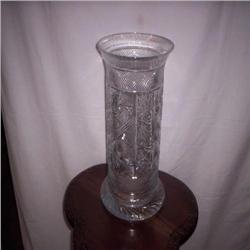 Cut glass umbrella stand 18" tall