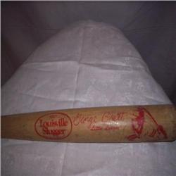 Louisville Slugger bat with George Brett signature