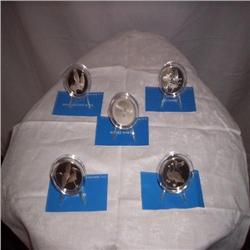 Franklin Mint 2oz. Sterling silver Gilroy Roberts Birds No.46-50 x5