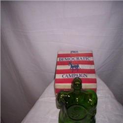 1968 democratic campaign bottle in original box