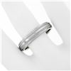 Image 3 : Men's Solid .950 Platinum 5mm Classic Dual Milgrain Polished Band Ring Size 11