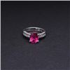 Image 1 : 18K White Gold Pink Sapphire & Diamond Ring by Carlo Rici