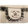 Image 5 : Chanel Light Grey Lambskin Leather Fringe Flap Shoulder Bag