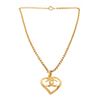 Image 1 : Chanel Gold CC Heart Pendant Nacklace