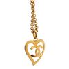 Image 3 : Chanel Gold CC Heart Pendant Nacklace