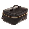 Image 2 : Chanel Black Caviar Leather Vanity Case Bag